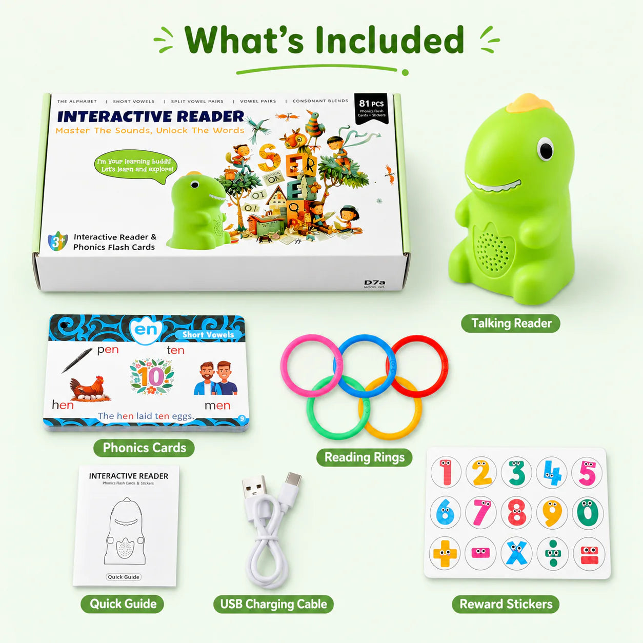 Interactive phonics practice, made for kids